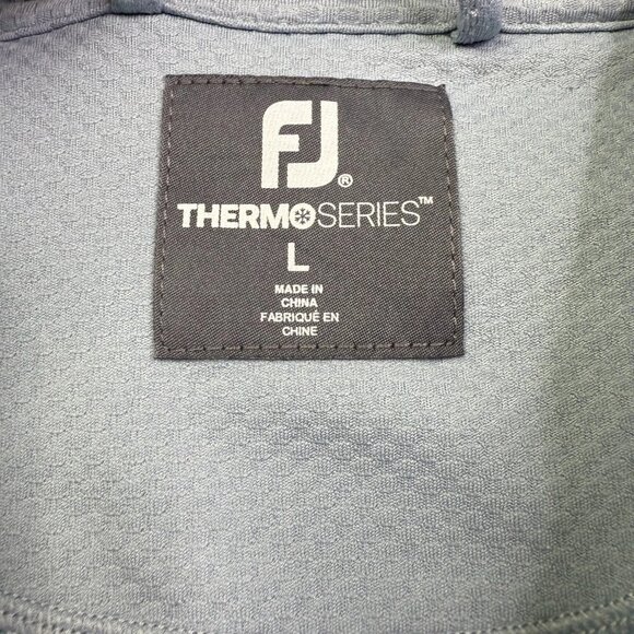 FootJoy Tempo Series Mens Blue Full Zip Mixed Texture Chill-Out Hoodie Size L - Picture 11 of 16